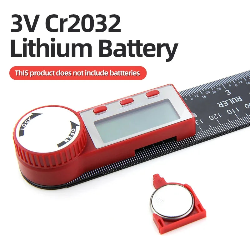 Digital Protractor Digital Angle Ruler Metric Goniometer 360 Degree Stainless Steel Right Angle Protractor Measuring Tool Meter
