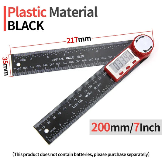 Digital Protractor Digital Angle Ruler Metric Goniometer 360 Degree Stainless Steel Right Angle Protractor Measuring Tool Meter